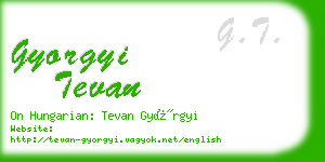 gyorgyi tevan business card